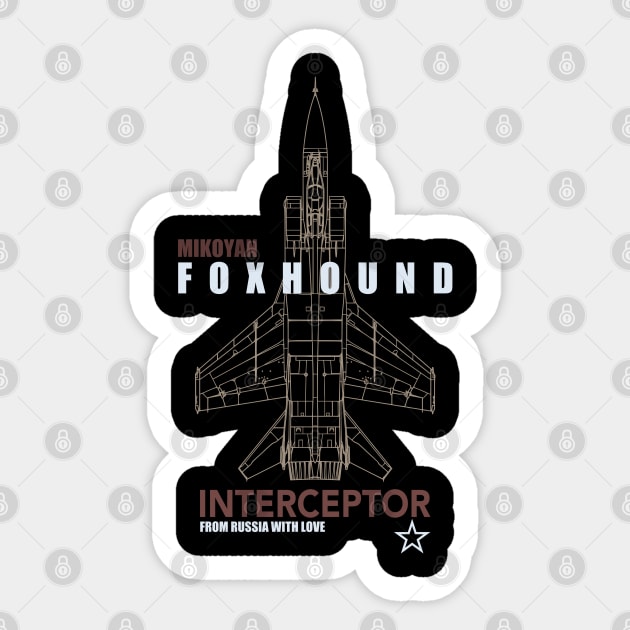 Mig-31 Foxhound Sticker by TCP